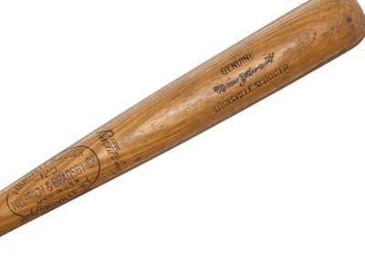 Bill Hands Signed 1960's Louisville Slugger Mini Baseball Bat