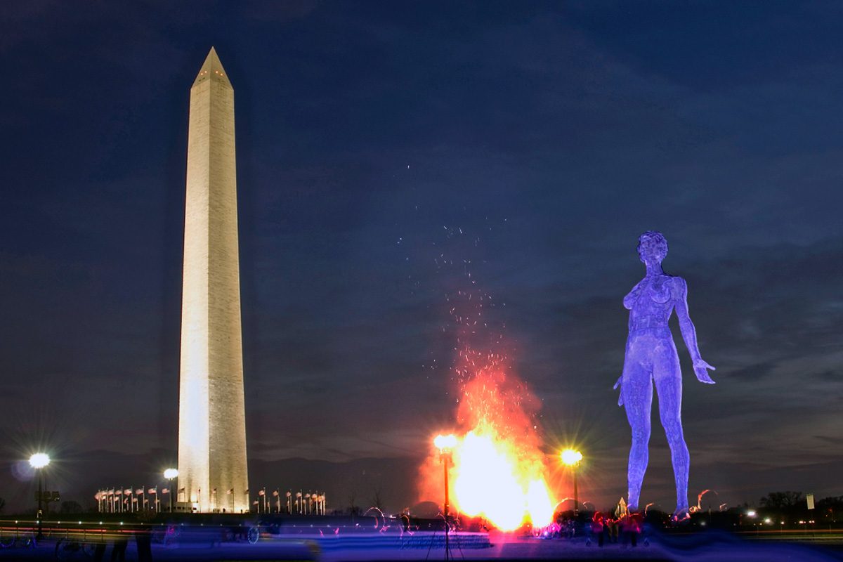 This 45-foot statue of a naked woman could be coming to the National Mall  for four months