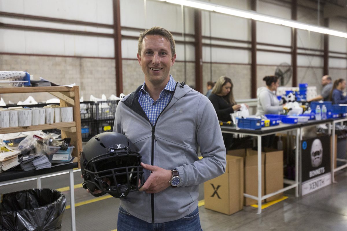 dan gilbert football helmet Dan Gilbert-backed football helmet maker is butting heads with big industry  players