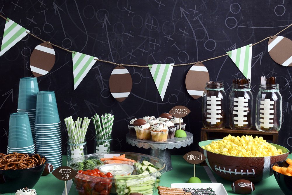 Stylish Super Bowl Table Decorations: Score Big with Your Game Day Setup!