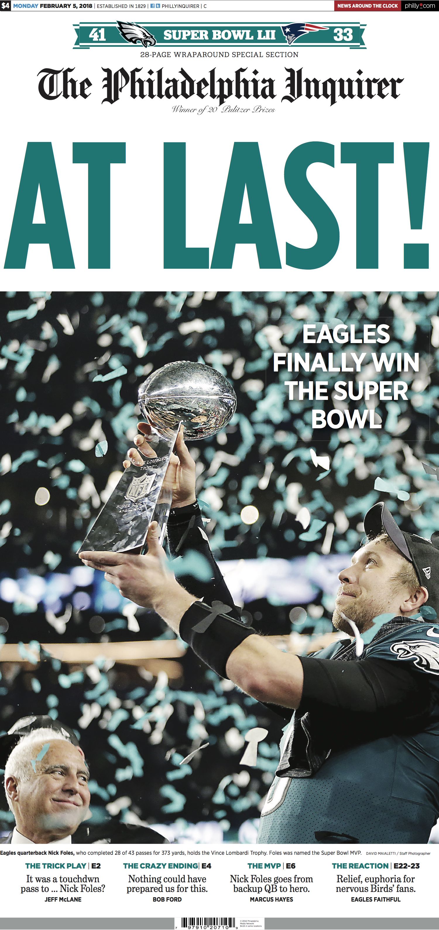 Philadelphia Inquirer cover