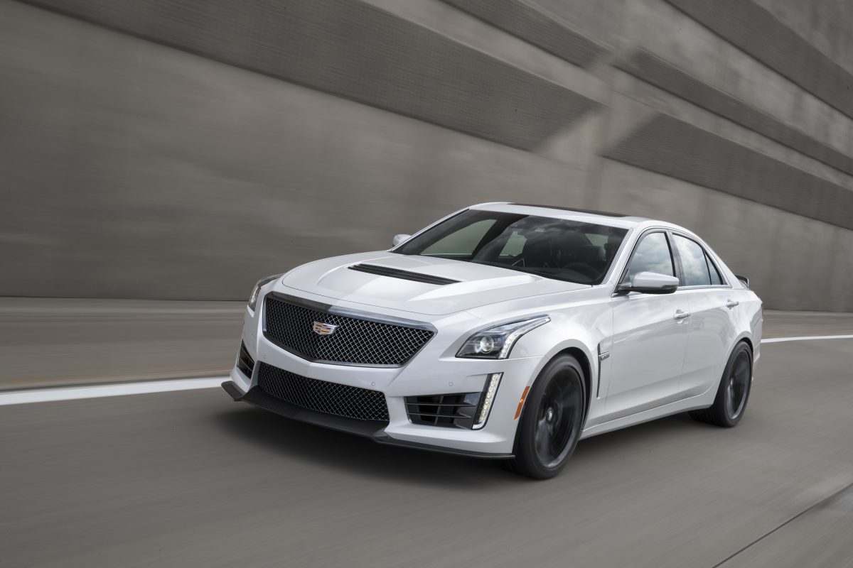 2017 Cadillac CTS-V super sedan with available Carbon Black sport package. 