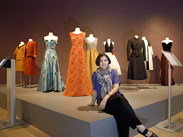 Immortal Beauty: Highlights from the Robert and Penny Fox Historic Costume Collection Curator Clare Sauro at The Leonard Pearlstein Gallery in Phila. on October 2, 2015.   ( ELIZABETH ROBERTSON / Staff Photographer )  