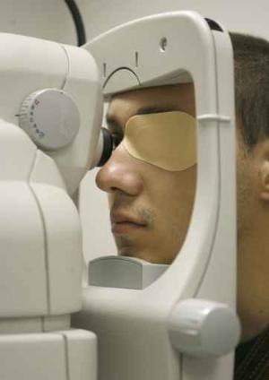 Tommaso Ferraro&acute;s eyes are examined during a checkup at Children&acute;s Hospital of Philadelphia in March. Experimental gene therapy appears to have done what nothing else could - restored his eyesight. 