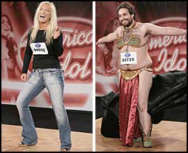 Katarzyna Czarnecka, from New York, and Ben Haar of Newark, Del., were among those who auditioned for the "American Idol" judges in Philadelphia.