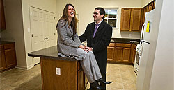 James Reilly and his wife, Maria Nasidka, in the kitchen or their future home on N. 2nd St., Camden.