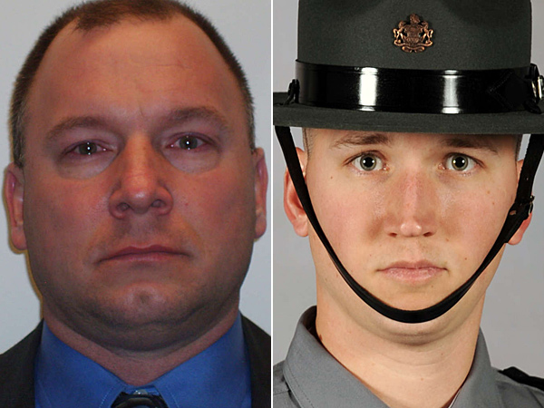 Cpl. Richard Schroeter (left) is charged in the shooting death of rookie trooper - kedra-slaying-600