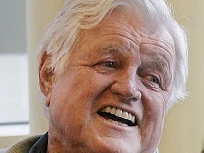 Sen. Edward M. Kennedy, D-Mass., smiles as he sits in a family room at the Massachusetts General Hospital in Boston, Tuesday.  He has been diagnosed with a brain tumor. (AP)