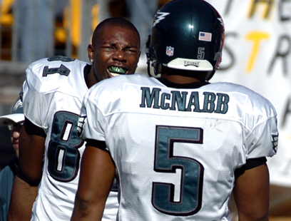 Philadelphia Eagles Qb Donovan Mcnabb And Terrell Owens Sports