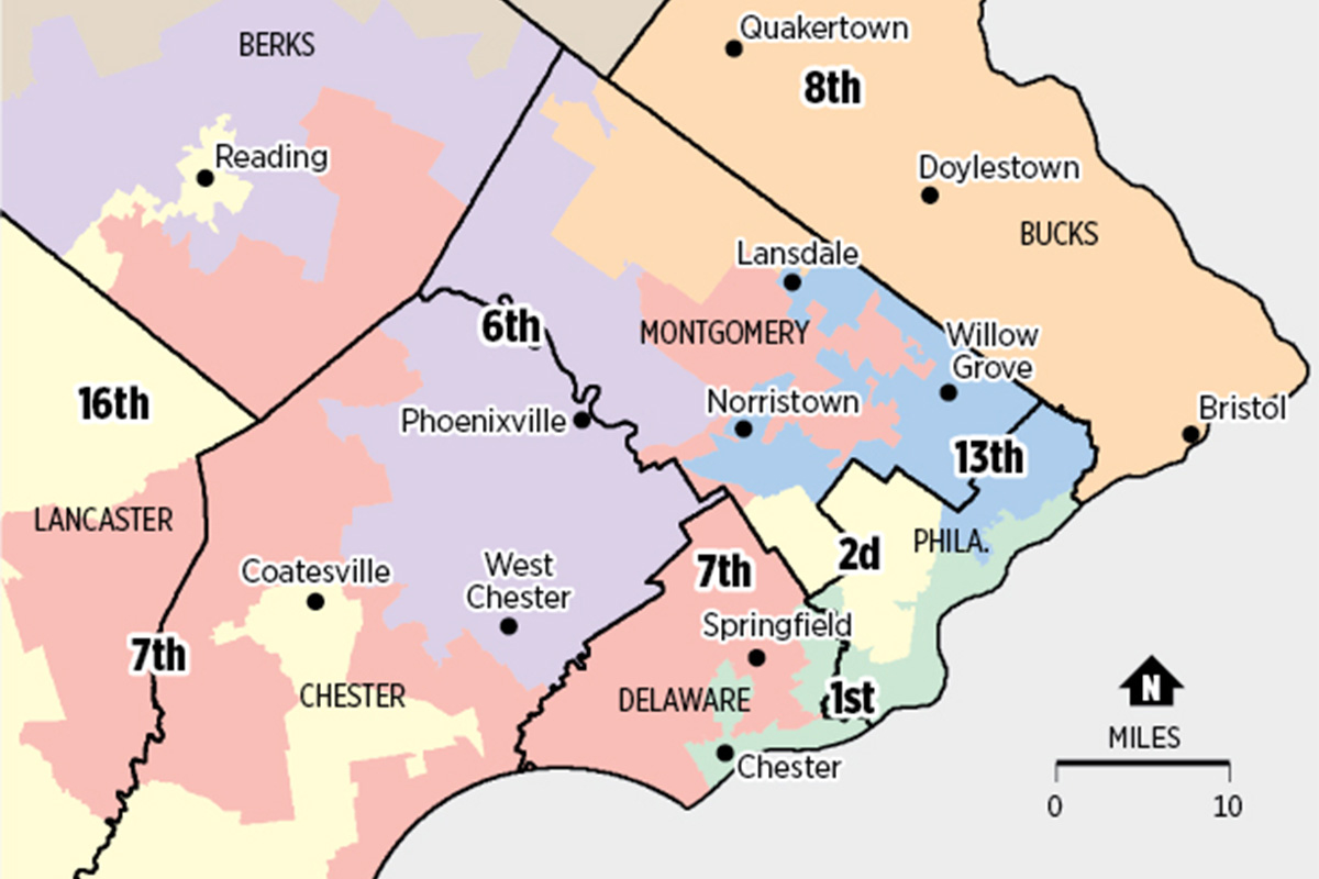 How many voting districts are there in Pennsylvania as of the latest census?