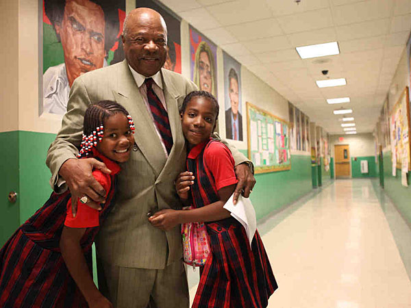 File photo: Founder Walter D. Palmer at the Palmer Leadership Learning Charter . (Juliette Lynch/Staff/File)