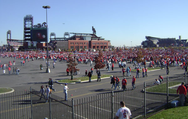 Photos of a Phillies Parade – A Sea of People All in Red