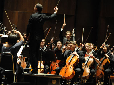 The Curtis Symphony Orchestra performed under the direction of Rossen Milanov in the opening concert of the Mannâ€™s season on Friday, May 11. Photographer credit: Pete Checchia