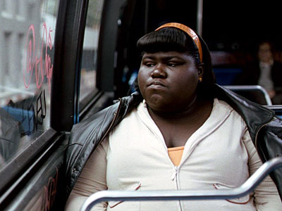 "Precious" stars Gabourey Sidibe in the title role, an obese, brutalized, illiterate teen who learns, with help, to read and write and reconnect.