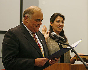 Heidi A. Ramirez was sworn into the School Reform Commission today by Gov. Rendell. She is the commission&acute;s first Latina member.