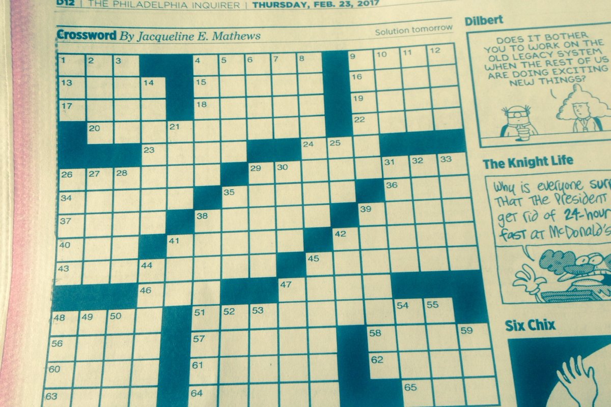 most recent news crossword clue