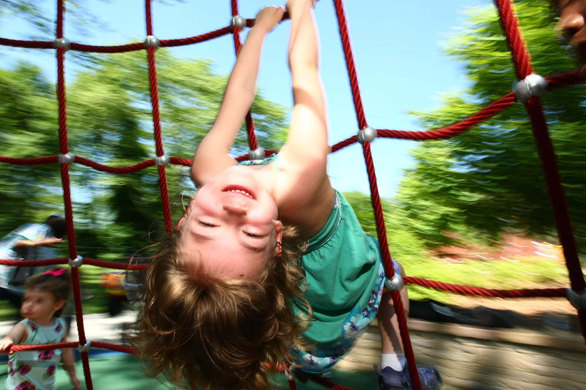 Children playing at Smith Memorial Playground and Playhouse.