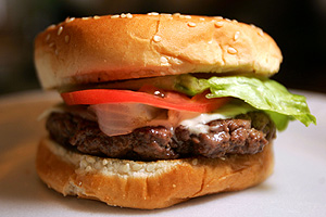 The cheeseburger at Snow White on Chestnut Street. According to a reader, the eatery got a boost from Craig LaBan´s recent roundup of his favorite burgers.