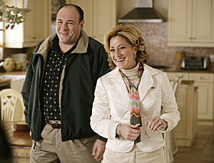 James Gandolfini and Edie Falco.