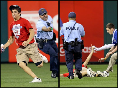 Players applaud Taser use on fan who ran on field