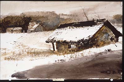  Andrew Wyeth  (b.1917).  Untitled, 1958. Watercolor on Paper.  Collection of Mr. and Mrs. Andrew Wyeth.  (Courtesy of Brandywine River Museum)