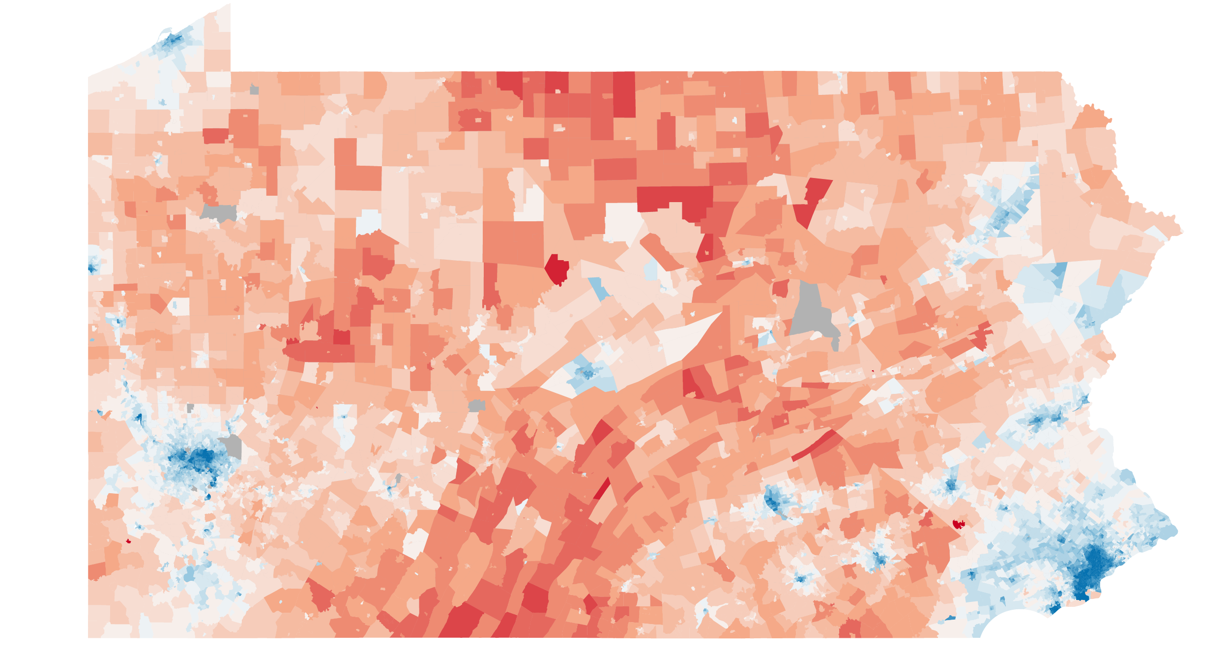 How a blue wave and red response explain a divided Pennsylvania