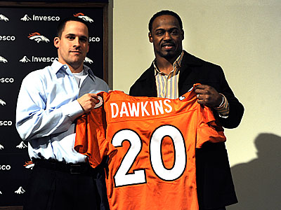 Brian Dawkins With Coach Josh McDaniel