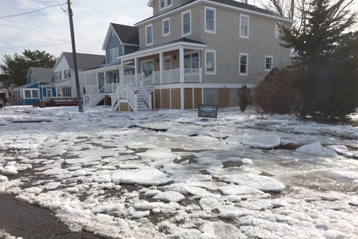 Storm damage to Long Beach Island beaches 