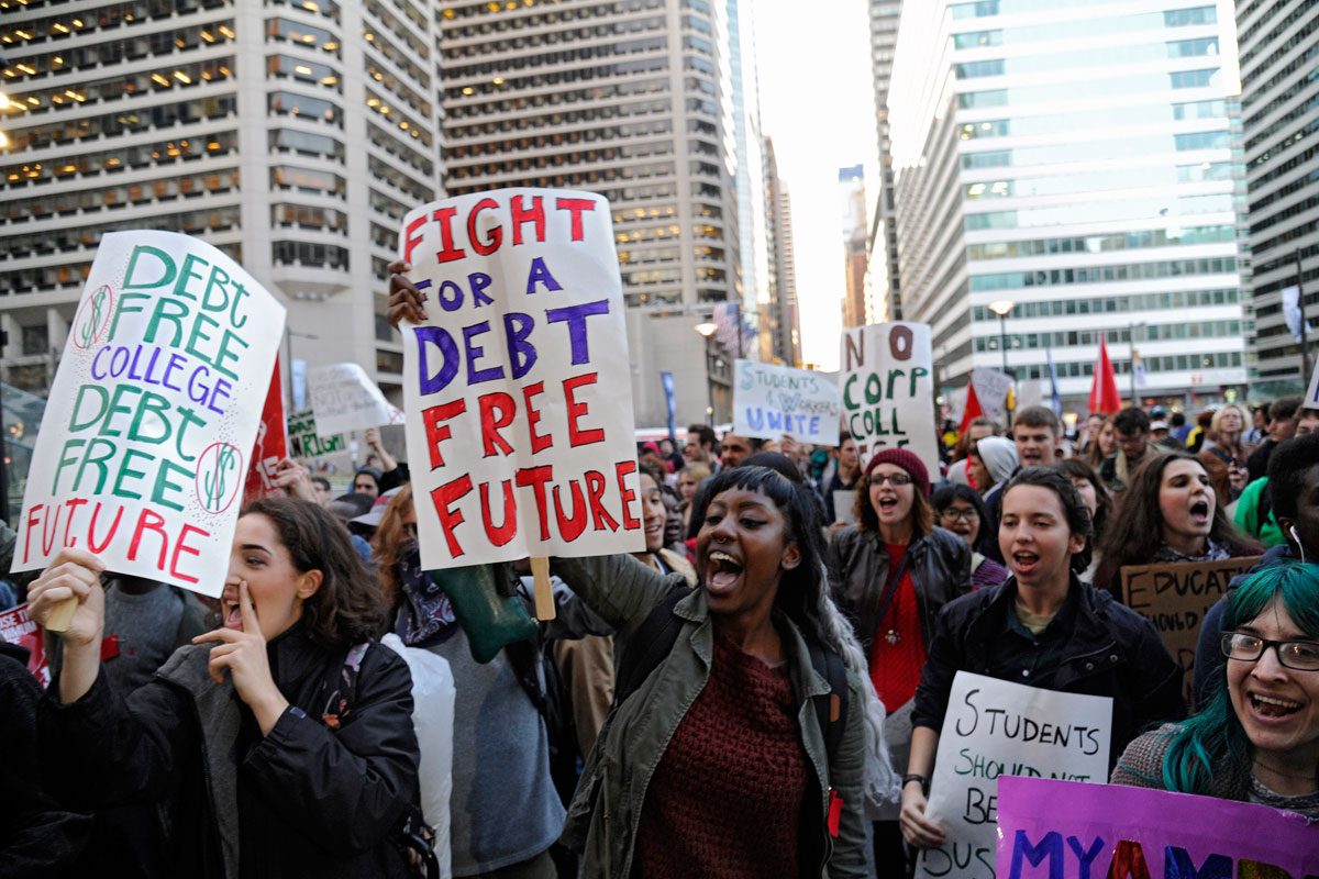 Area college students protest racism - Philly