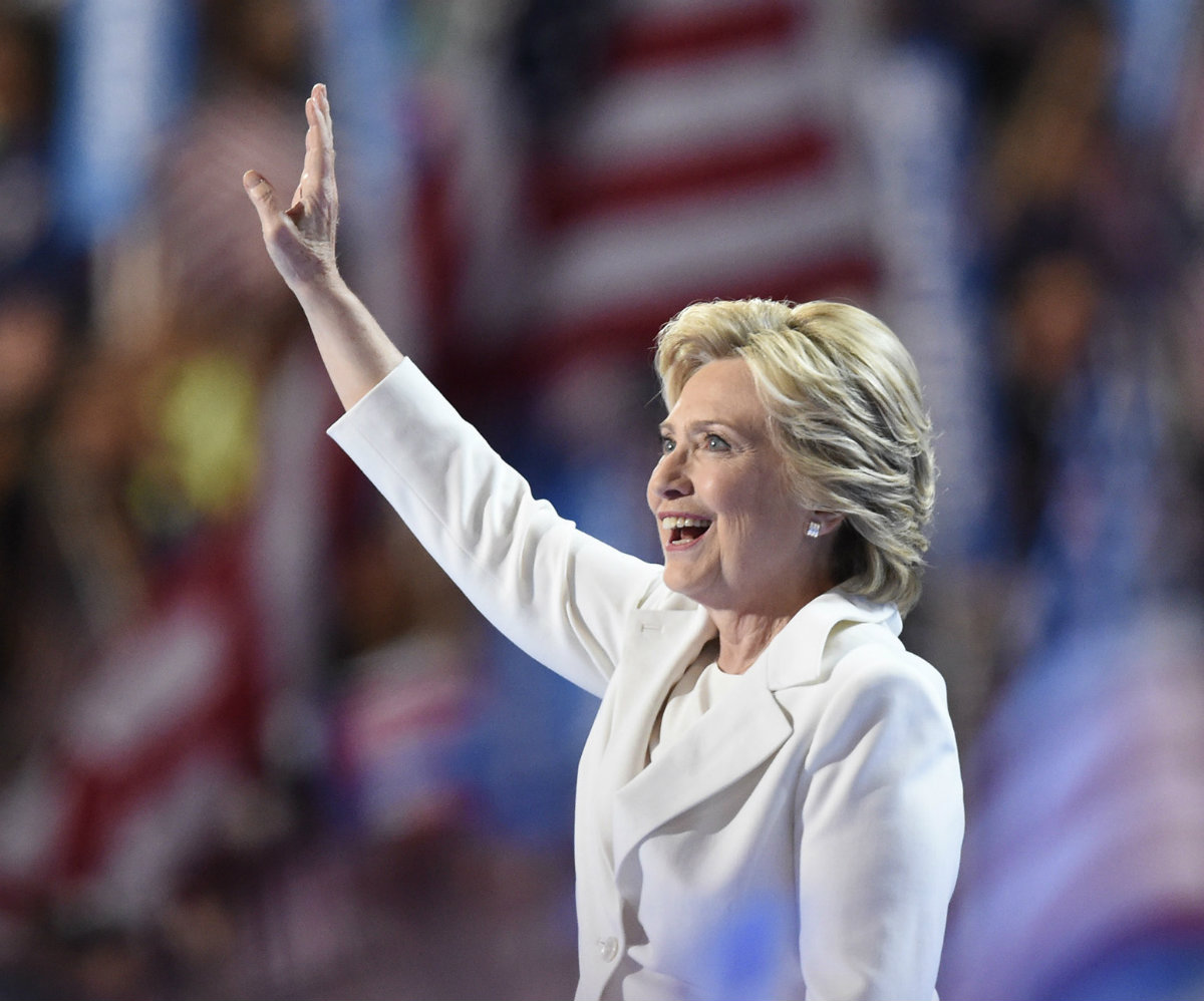 DNC Fashion: Hillary Clinton looked presidential in an all-white pantsuit